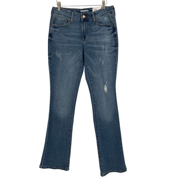 Sonoma The Everyday Jean Mid-Rise Bootcut Size 4 Long NWT - Picture 1 of 8